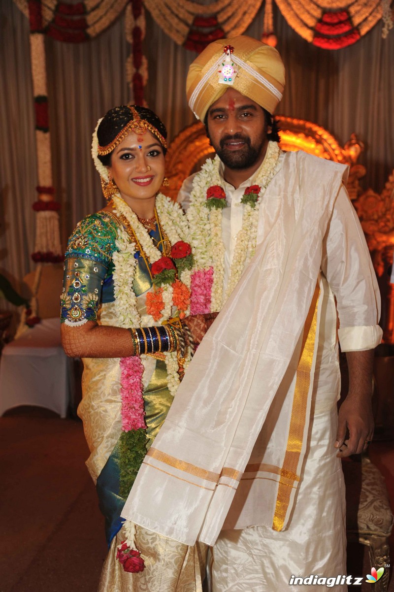 Meghana Raj With Chiranjeevi Sarja Wedding