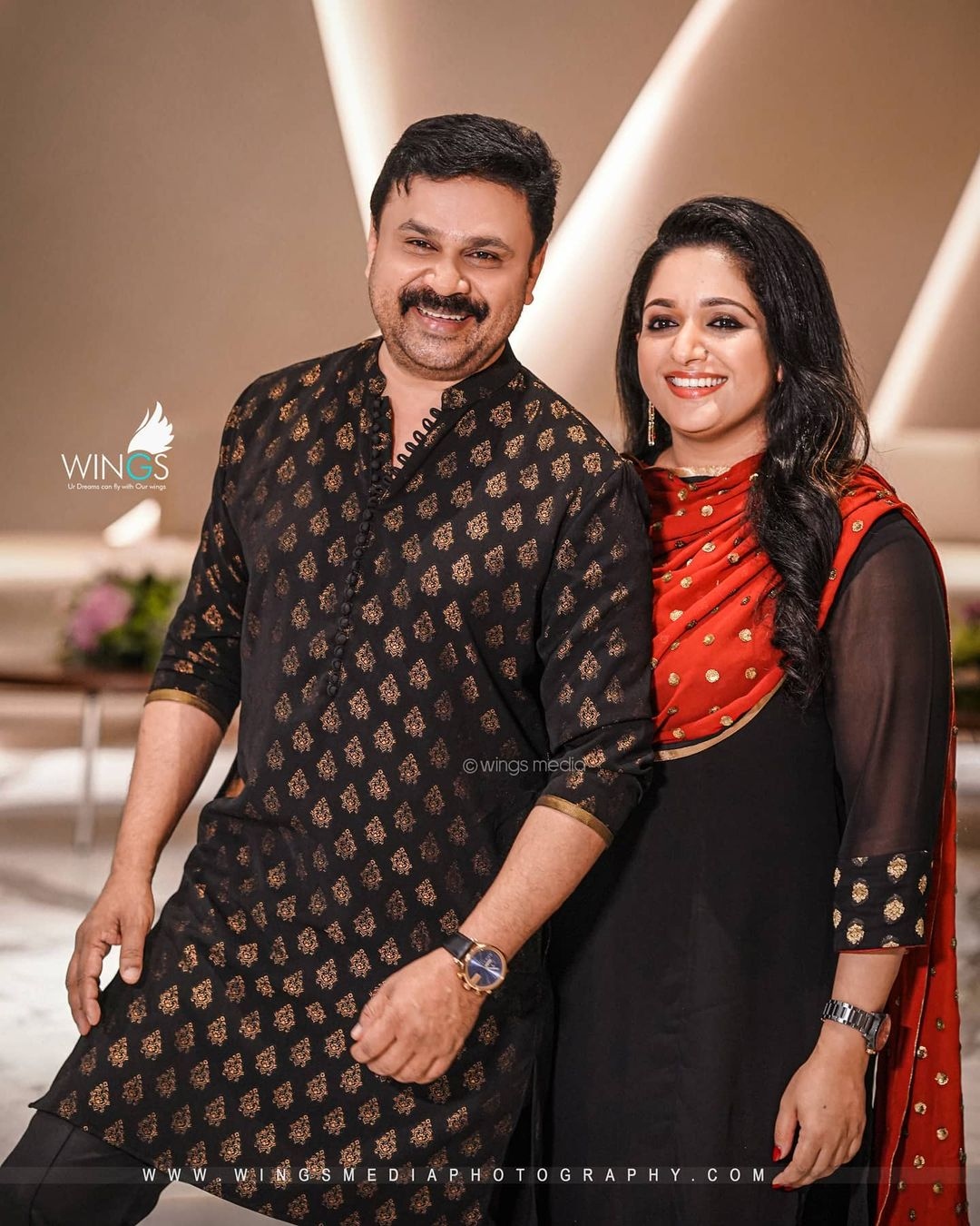 Pics Dileep And Kavya Madhavan Attend A Wedding Together Malayalam News