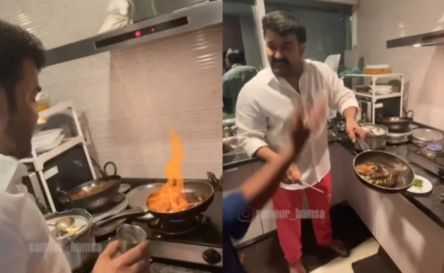 mohanlal cooking fish