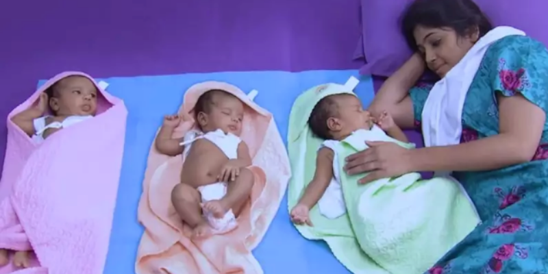 Thatteem Mutteem Meenakshi gives birth to triplets