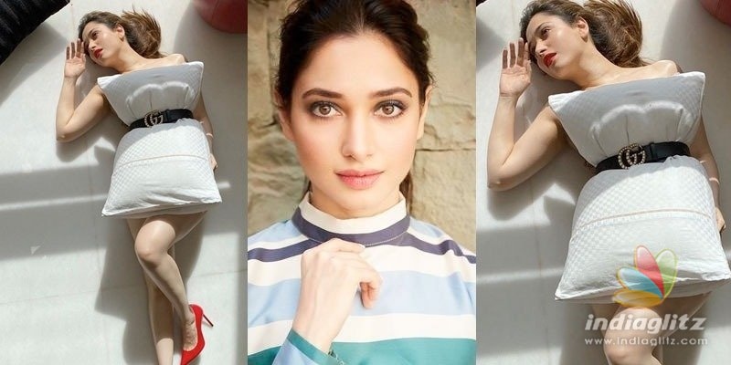 WOW! Tamannaah takes up the Pillow challenge effortlessly