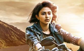 Achayan's first poster released: Amala Paul riding a Harley Davidson