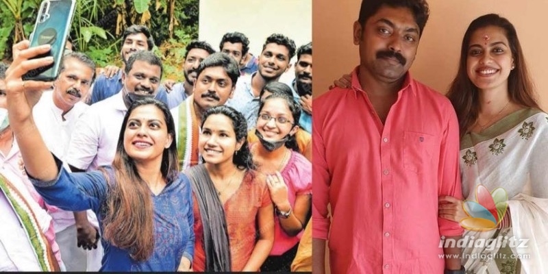 Kerala election: Actress Anusree campaigns for a young politician