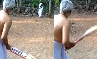 Amid lockdown aged couple plays cricket Video goes VIRAL