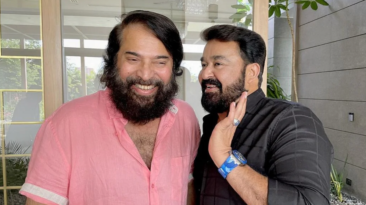VIRAL: Mammootty visits Mohanlals new home
