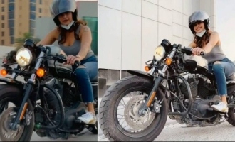 Watch: Actress Mamta Mohandas rides a Harley Davidson in style!