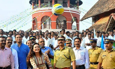 Manju Warrier as volleyball coach for jail inmates