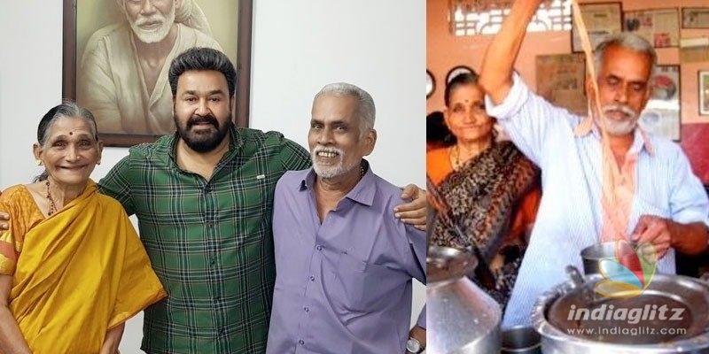 Mohanlal meets the popular tea-seller couple 