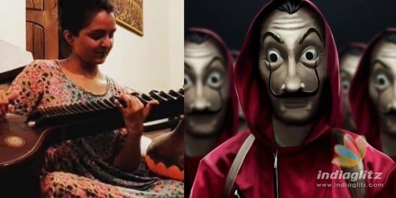 WATCH: Manju Warrier plays Money Heist song on Veena
