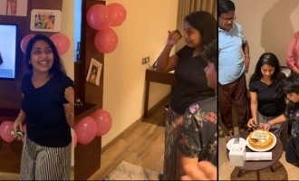 Watch Navya Nair's birthday celebration at home!