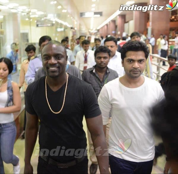 Akon @ Chennai for STR