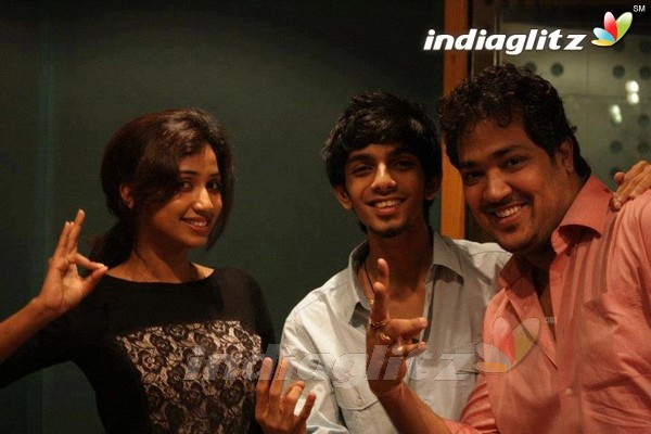Anirudh @ '3' Hindi Recording In Mumbai