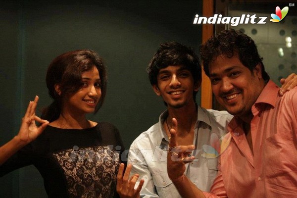 Anirudh @ '3' Hindi Recording In Mumbai