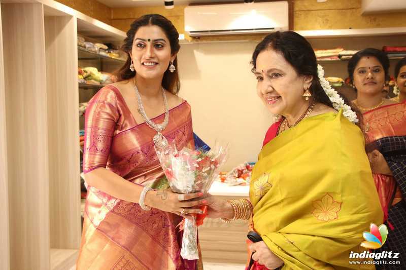 Celebrities at AA Guru Silks Shop Launch