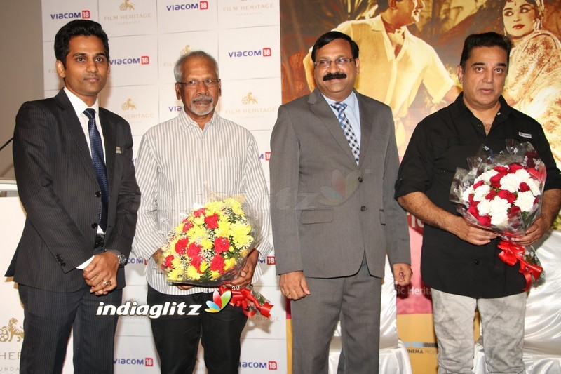 Kamal and Mani Ratnam At Viacom 18 & Film Heritage Foundation Press Meet