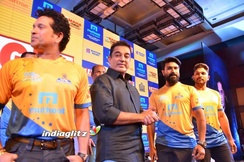 Tamil Thalaivaas new Jersey launched with Kamal Haasan Sachin Tendulkar