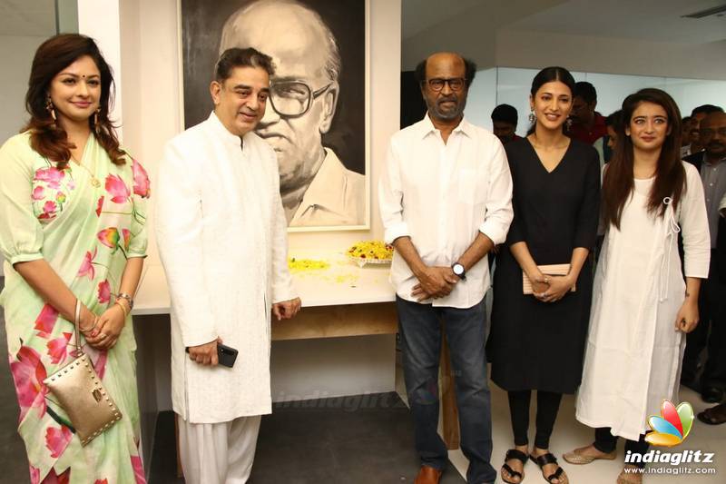 Kamal, Rajini & Mani Ratnam at the unveiling of K Balachander's statue