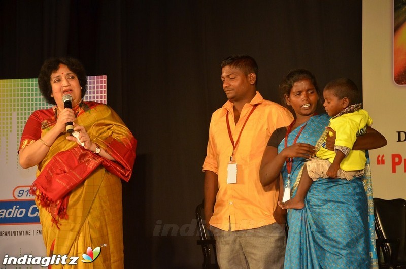 Latha Rajinikanth, Raghava Lawrence and Parthiban at Abhayam