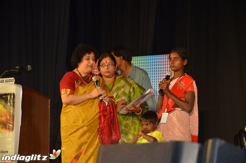 Latha Rajinikanth, Raghava Lawrence and Parthiban at Abhayam