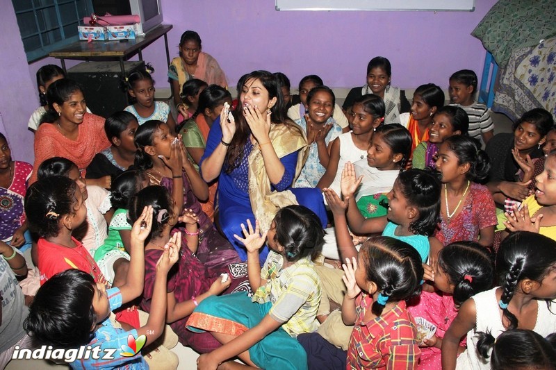 Namitha celebrates birthday at orphanage