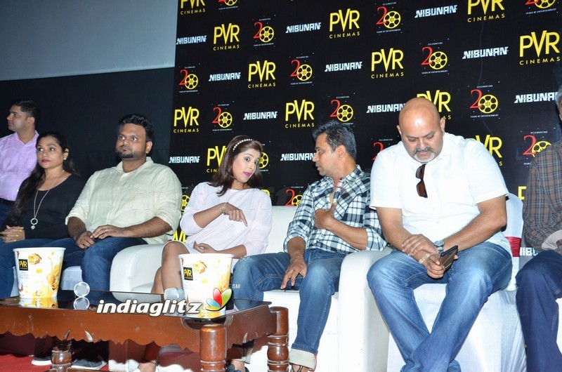 Arjun and Varalaxmi at PVR Cinemas Launch