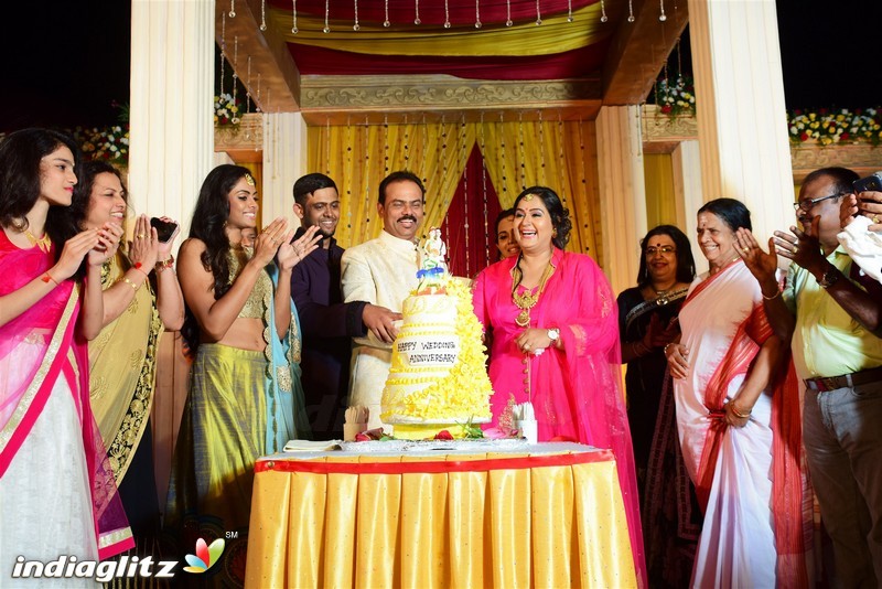 Actress Radha -  Rajasekaran Nair  25th year Wedding Anniversary