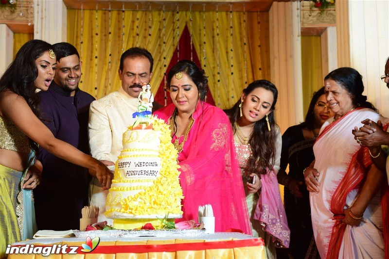 Actress Radha -  Rajasekaran Nair  25th year Wedding Anniversary