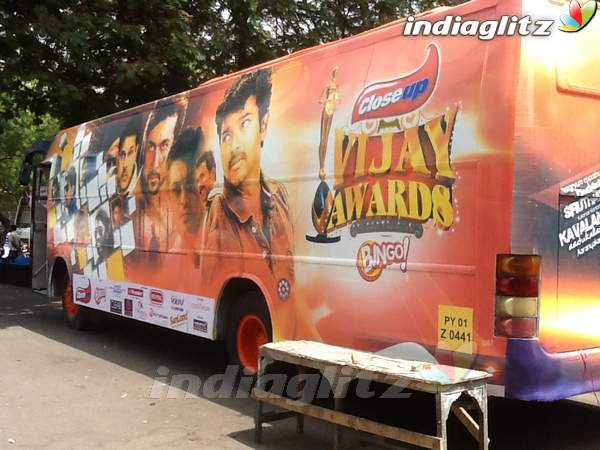Vijay Awards Rasigan Express Bus Flag Off