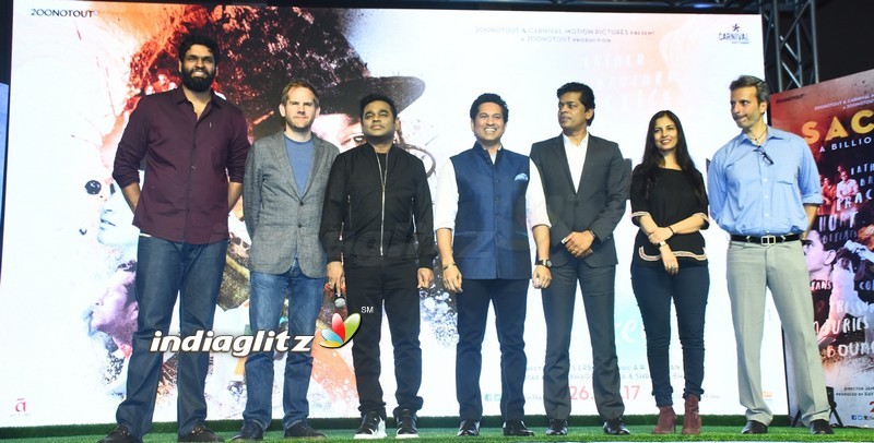 AR Rahman & Sachin Tendulkar at the launch of Sachin Sachin Song