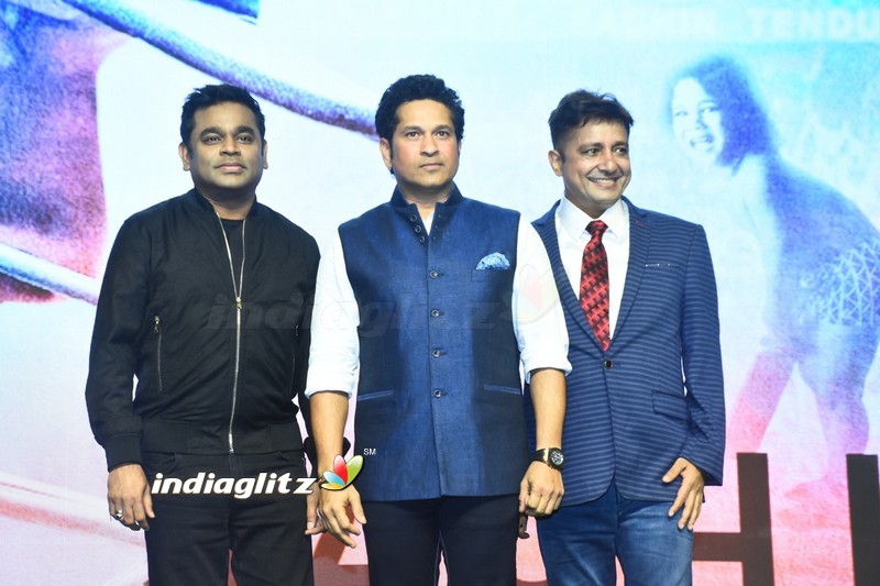 AR Rahman & Sachin Tendulkar at the launch of Sachin Sachin Song