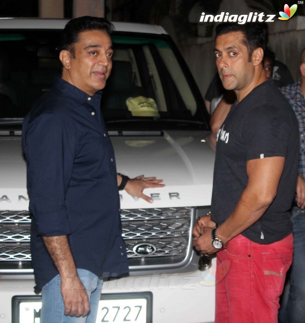 Salman Watches 'Vishwaroop' With Kamal Hassan