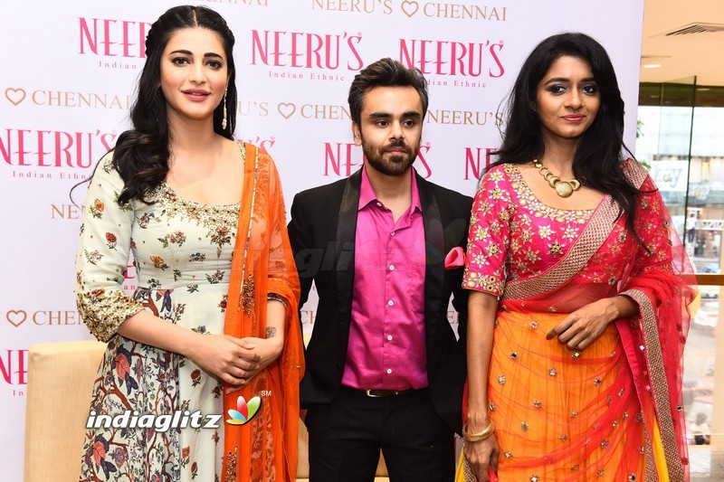 Shruti Haasan launches Neeru's the First Flagship Family Store in Chennai