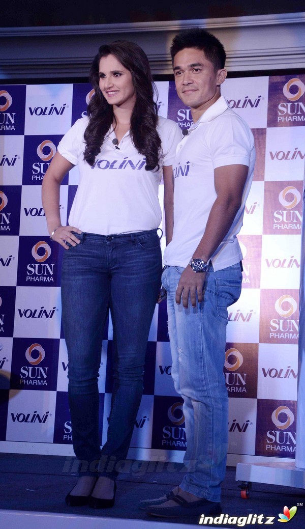 Sania Mirza and Sunil Chetri are the brand ambassadors of Volini