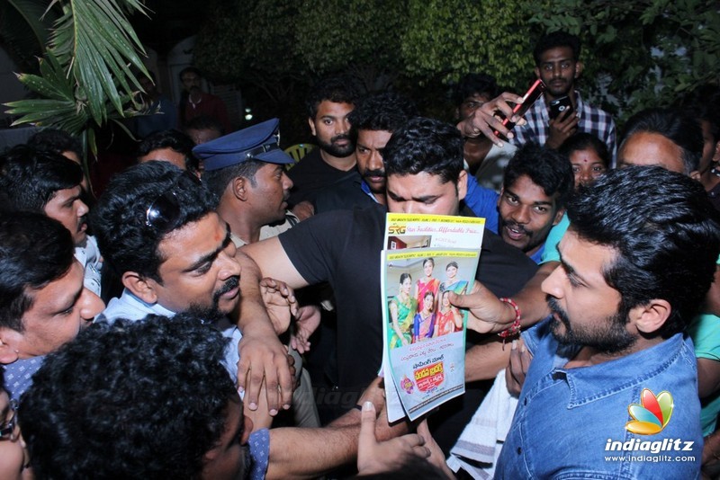 Suriya 'Gang' Press Meet & Theater Visit in Rajahmundry