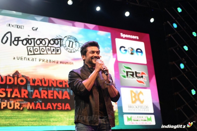 Suriya launches Chennai 28 part 2 audio at Malaysia