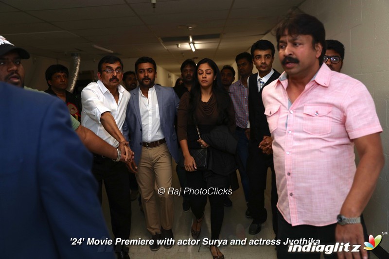 Surya and Jyothika at 24 Movie USA Premier Show