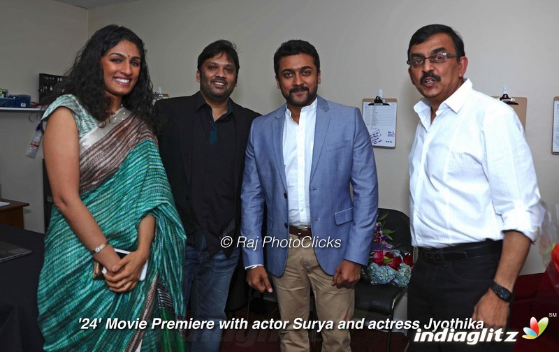 Surya and Jyothika at 24 Movie USA Premier Show