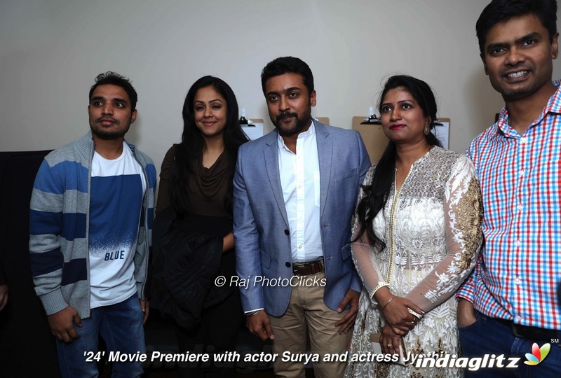 Surya and Jyothika at 24 Movie USA Premier Show