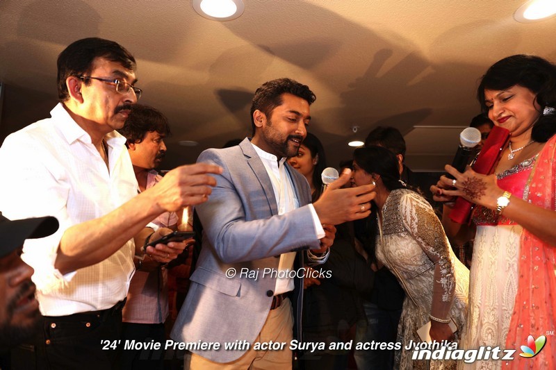 Surya and Jyothika at 24 Movie USA Premier Show