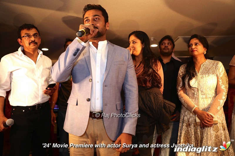 Surya and Jyothika at 24 Movie USA Premier Show