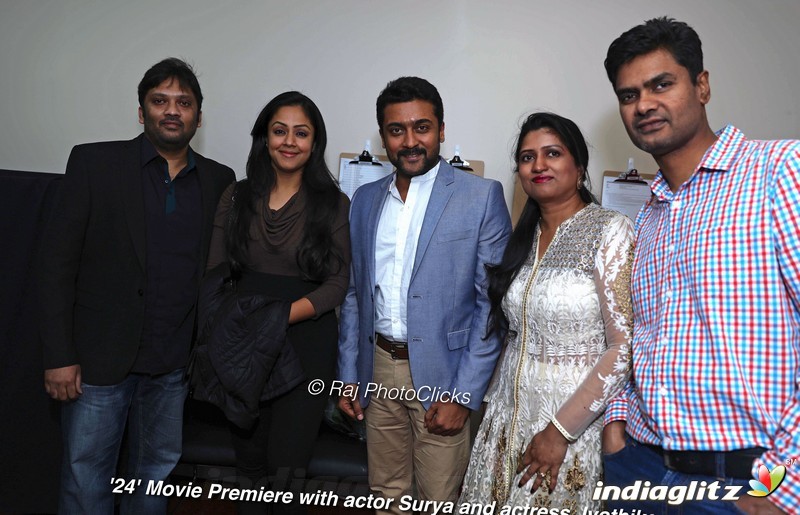 Surya and Jyothika at 24 Movie USA Premier Show