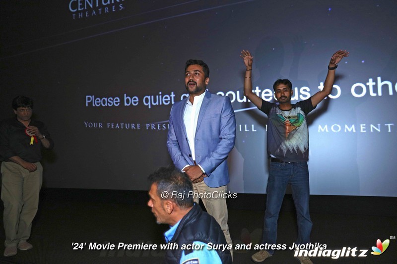 Surya and Jyothika at 24 Movie USA Premier Show