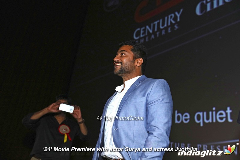 Surya and Jyothika at 24 Movie USA Premier Show