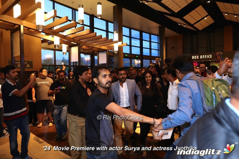 Surya and Jyothika at 24 Movie USA Premier Show