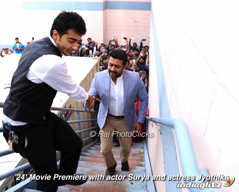 Surya and Jyothika at 24 Movie USA Premier Show