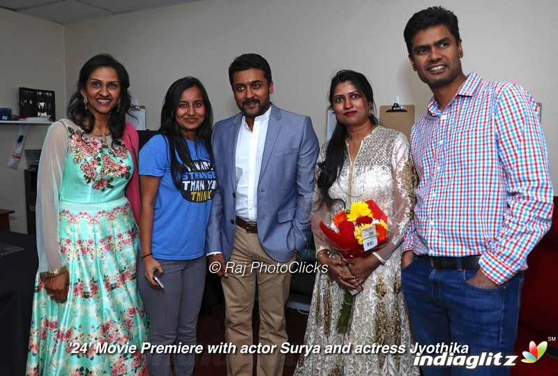 Surya and Jyothika at 24 Movie USA Premier Show