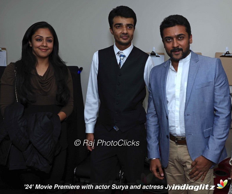 Surya and Jyothika at 24 Movie USA Premier Show