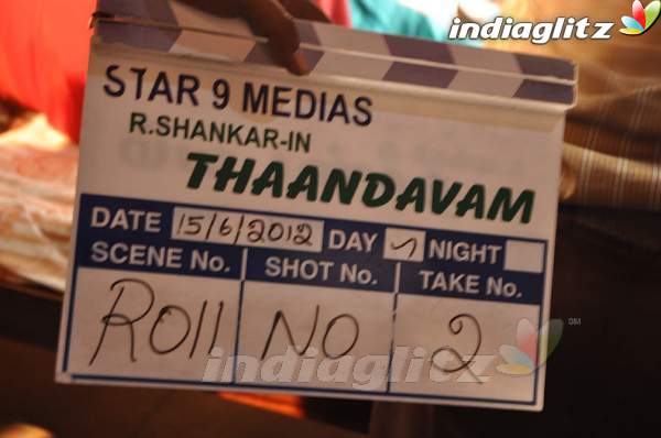 R.Shankar-in Thaandavam Shooting Spot