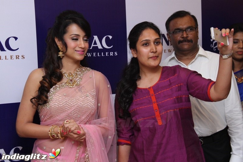 Trisha launches NAC Jewellers new showroom in Perambur, Chennai