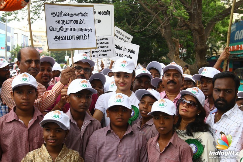 Trisha lend her support to end all forms of child labour